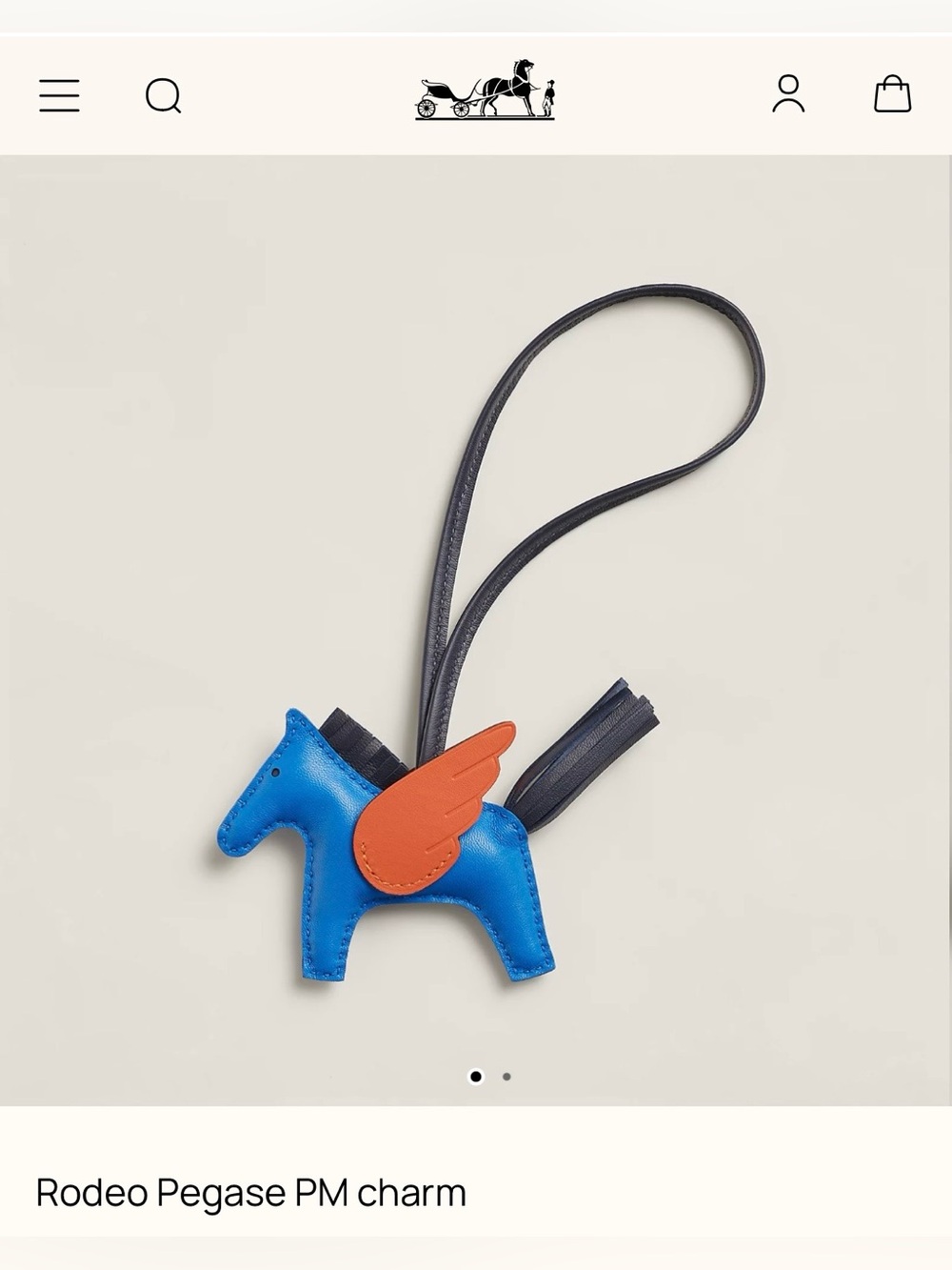 Hermes Rodeo Pegase PM Charm